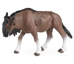 Wildebeest Gnu Toy Action Figure Small Animal Figurine Doll Gift for Kids