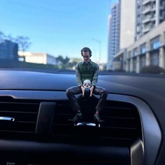 Portable Joker Heath Ledger Car Roof Action Figure Mask Statue Toy Gift Model
