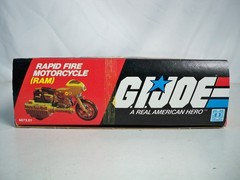 K26i47711 RAM MOTORCYCLE W/ BOX & UNUSED DECALS COMPLETE 1982 VINTAGE HASBRO