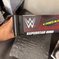 WWE Superstar Ring 14″ Spring-Loaded Mat Pro-Tension Ropes 4 Events in 1 Playset