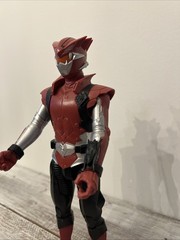 Red Silver Armored Action Figure Power Rangers Style Toy 12” Superhero