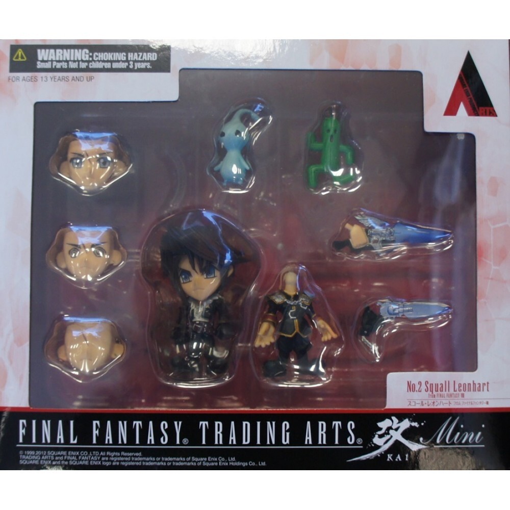 Square Enix Final Fantasy 8 VIII Squall Cactuar & PuPu Mini Trading Arts Figure