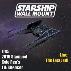 Starship Wall Mount for Star Wars Kylo Ren’s TIE Silencer (2016) The Last Jedi