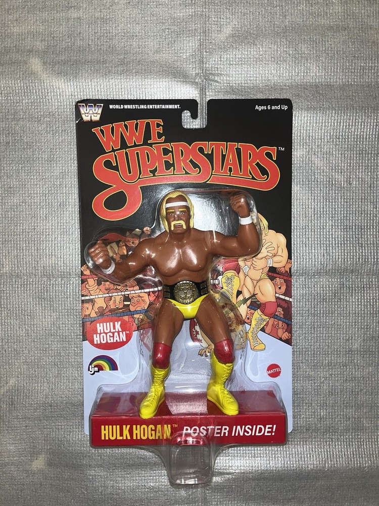 WWE Wrestling Superstars LJN Mattel Hulk Hogan Tan Skin Black Card🔥