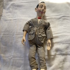Vintage Pee Wee Herman Pull String Talking Doll 18″ Voice Distorted w/Bunny Suit