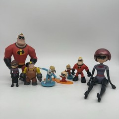 Disney The Incredibles Action Figure Toy Lot Mixed Elastigirl Mole Man Dash More