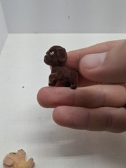 Three Vintage Puppy In My Pocket Figures, Gabby Chihuahua, Brown Lab