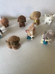 Vintage Puppy In My Pocket Flocked Dog Figures Lot Of 11