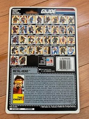 G.I. Joe Metal Head V1 Action Figure + Uncut Cardback Vintage Iron Genadiers