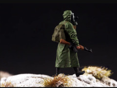 Diorama 1/72 WW2 Germany soldier Russian Sniper army toy fit 1:72 TANK