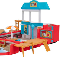 Jazwares Carry Case Beach Battle Playset – Portable Transforming Backpack Plays