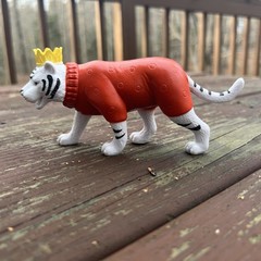 Ankyo Kidcore Whimsical Multicolor Circus Animal Tiger Figure Toy, Cake Topper