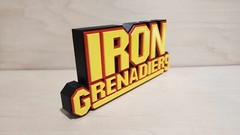Iron Grenadiers Display Sign GI Joe Display Sign.