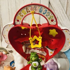 VTG 1983 Care Bears Care A Lot Playset Cloud Car Rainbow Roller Accessories WOW!