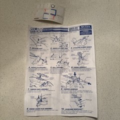 1993 HASBRO GI JOE MANTA RAY BOAT WITH BOX AND BLUEPRINTS VINTAGE