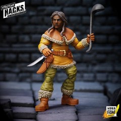 Madame Ruskin Dwarf Tavern Keeper Vitruvian H.A.C.K.S. Series 2 Fantasy 4″