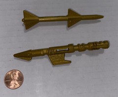 2 LOT GI Joe Vehicle Cobra Iron Grenadiers Missiles Vintage 1989 1980s Toy Parts