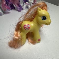 My Little Pony Set Of 4, 2 Little & 2 Large Years- 2003, 2005, 2008 Glitter MLP