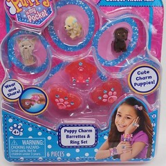 2015 PUPPY IN MY POCKET CHARM BARRETTES + RING SET NEW SEALED JUST PLAY