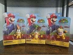 Jakks Pacific Super Mario Iggy Lemmy Bowser Jr 4″ Action Figures New in Package