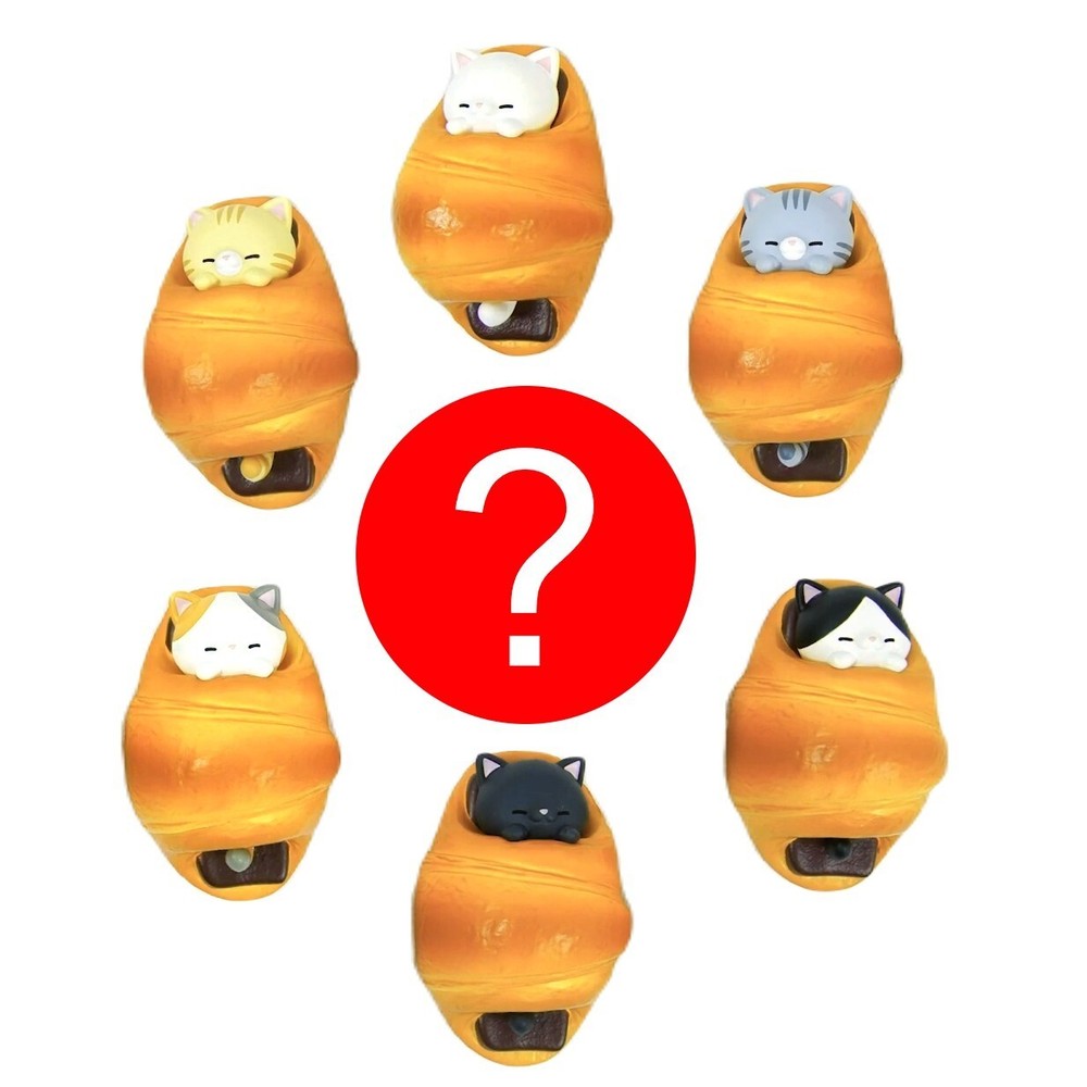 Qualia Cute Cat Croissant Blind Box Japan Gashapon 1 Random Mini Figure