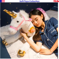 85cm Giant Unicorn Plush Toy Soft Stuffed Animal Kids Gift