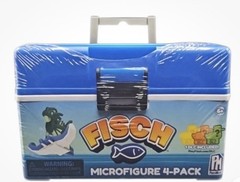 New PhatMojo Fisch Collectible Action Figure Playset BLUE Microfigure 4 pack NWT