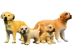 Dog Toys for Kids, Golden Retriever Family Playset, Detail and Realistic Pupp…