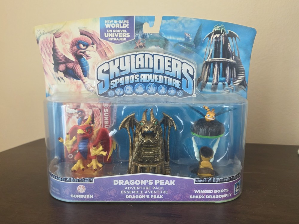 Skylanders Spyro’s Adventure DRAGON’S PEAK Adventure Pack Sunburn + CIB rare!!