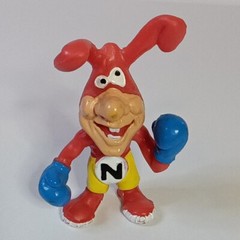 4 Vintage 1980s Dominos Pizza Avoid the Noid Bomb Advertising Mini Figure Set