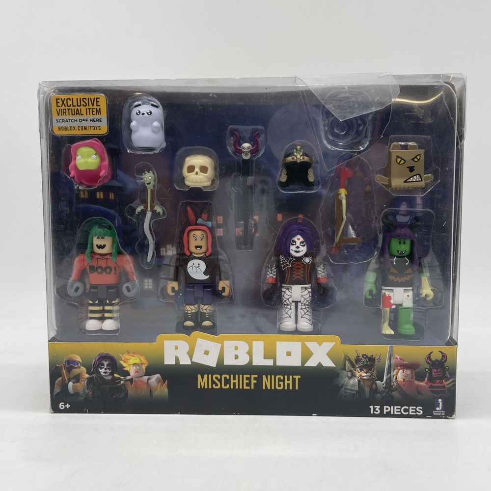 Roblox MISCHIEF NIGHT Action Figures RARE Exclusive Virtual Halloween Code!
