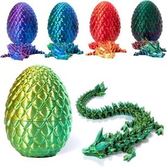 3D Printed Dragon in Egg Full Articulated Dragon Home Office Decor Fidget Toys