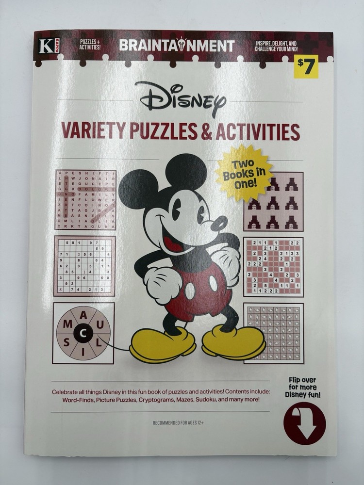 Disney Mickey & Donald Puzzle And Activity Book Ages 12+ NEW