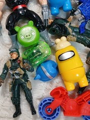 Mixed Boys Lot of Vintage and Modern Toys and Action Figures 50+ Pieces Extras