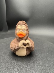 Bigfoot Ducky Figurine Giving Heart Hands! 3” Tall And Ready For Your Jeep!