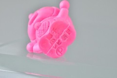 Keshi DORAEMON TV Asahi Pink Gashapon Mini Rubber Vintage 1″