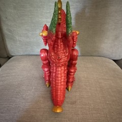 Happy Kid Toy Group Dragon Action Figure 12 Inch Plastic Red Silver Green 2006