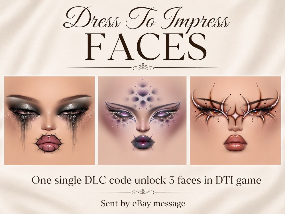 Dress to Impress DTI Halloween Edition DLC CODE ONLY series 2 Roblox Face
