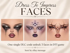 Dress to Impress DTI Halloween Edition DLC CODE ONLY series 2 Roblox Face