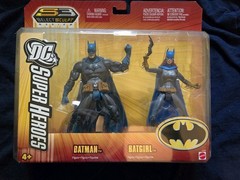DC Super Heroes S3 Select Sculpt Batman & Batgirl 2-Pack Mattel 2006 New Sealed