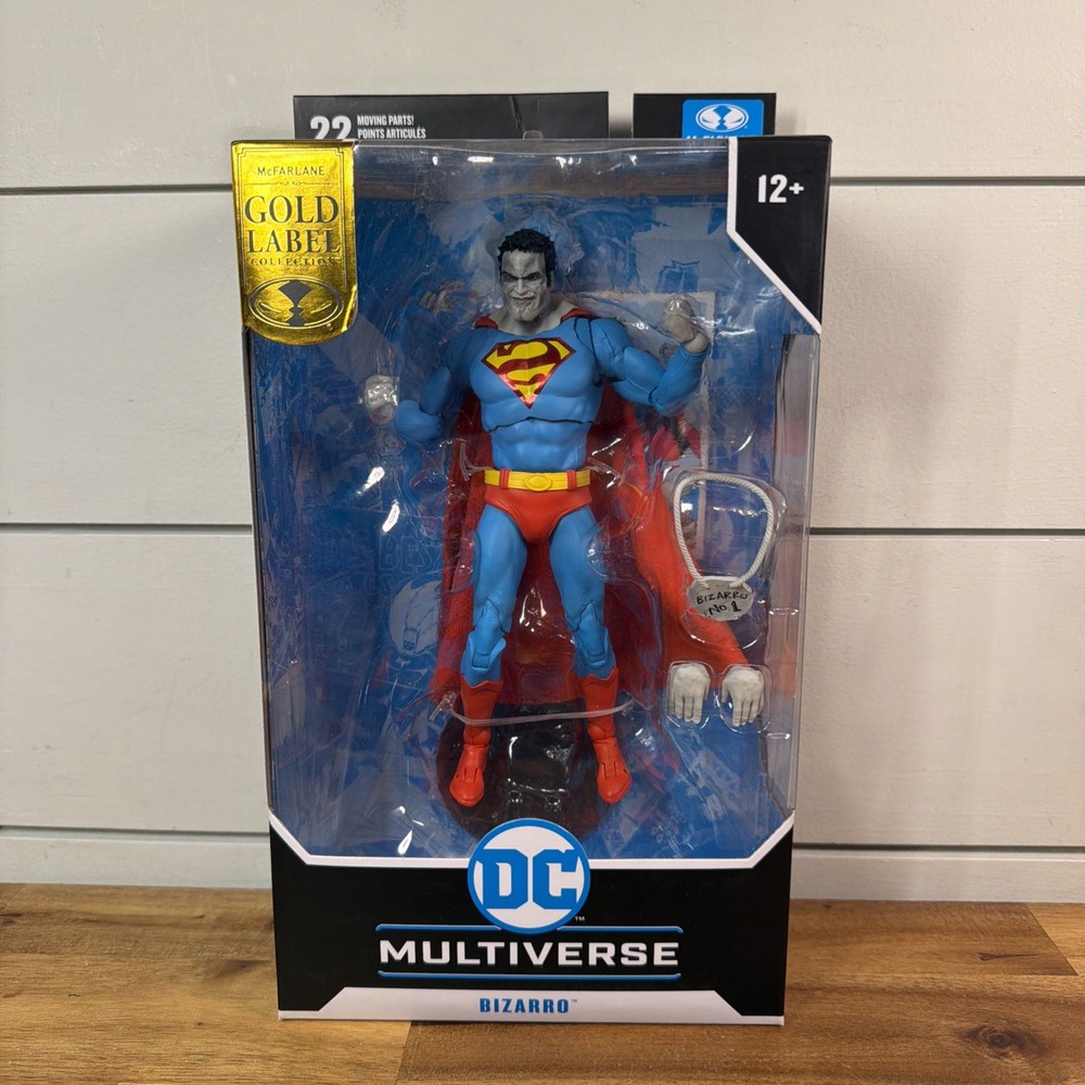 McFarlane Bizzaro Superman Figure DC Multiverse Classic Gold Label Ships Fast!