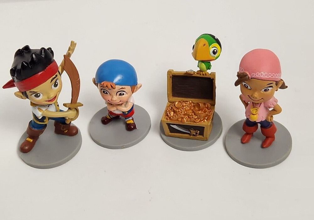 Disney Jake & The Neverland Pirates Lot of 4 Figures Jake Izzy Cubby Skully