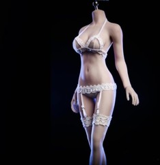 1/6 female white Lingerie bra Panties stockings for Kumik Phicen hot toys ❶USA❶