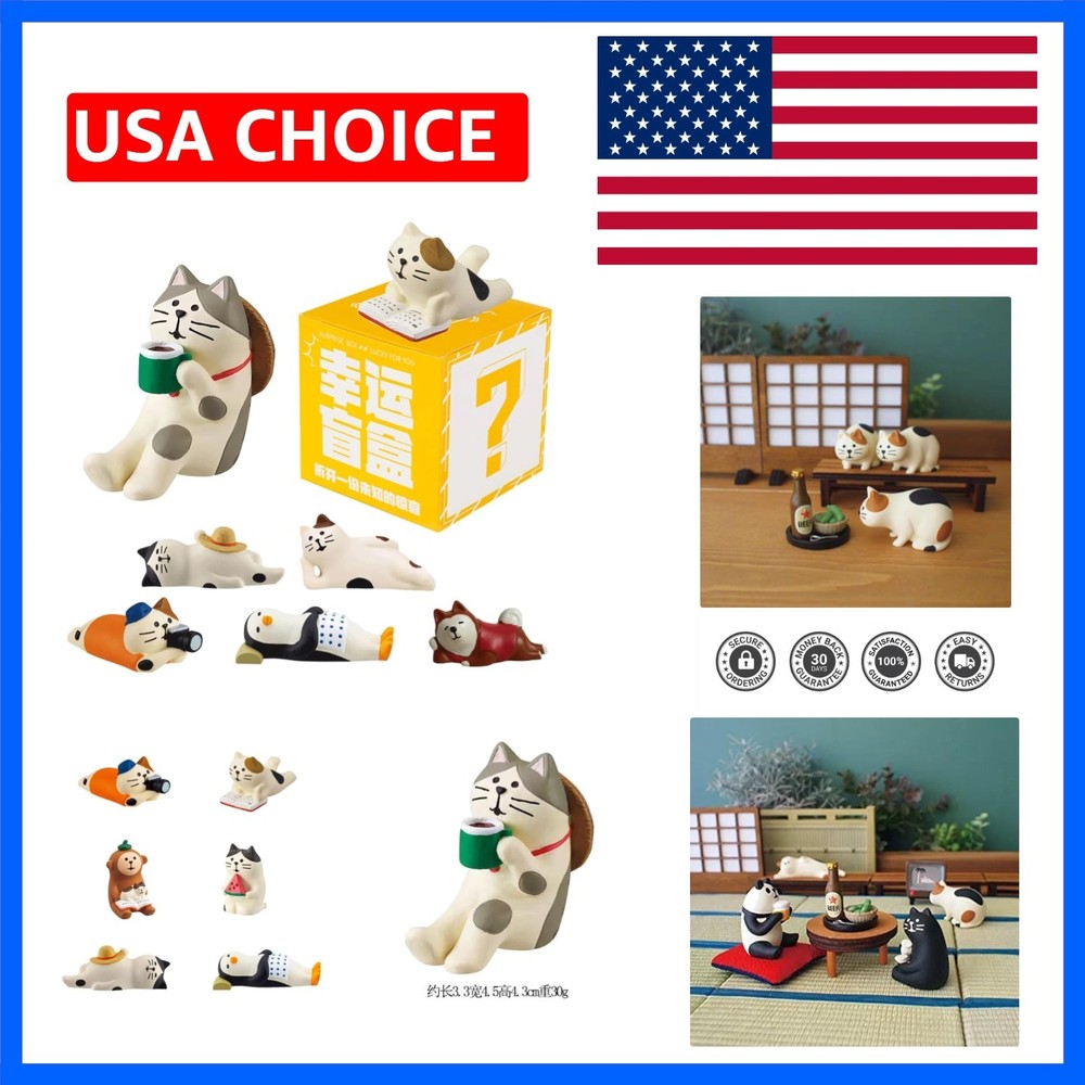 Super Cute Creative Cat Theme Mystery Box Figures, Surprise Mysterious Bag Ra…