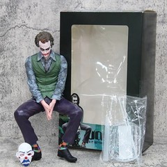 Dark Knight Joker Sitting Figure 24cm DC Heath Ledger PVC Collectible Model Toys