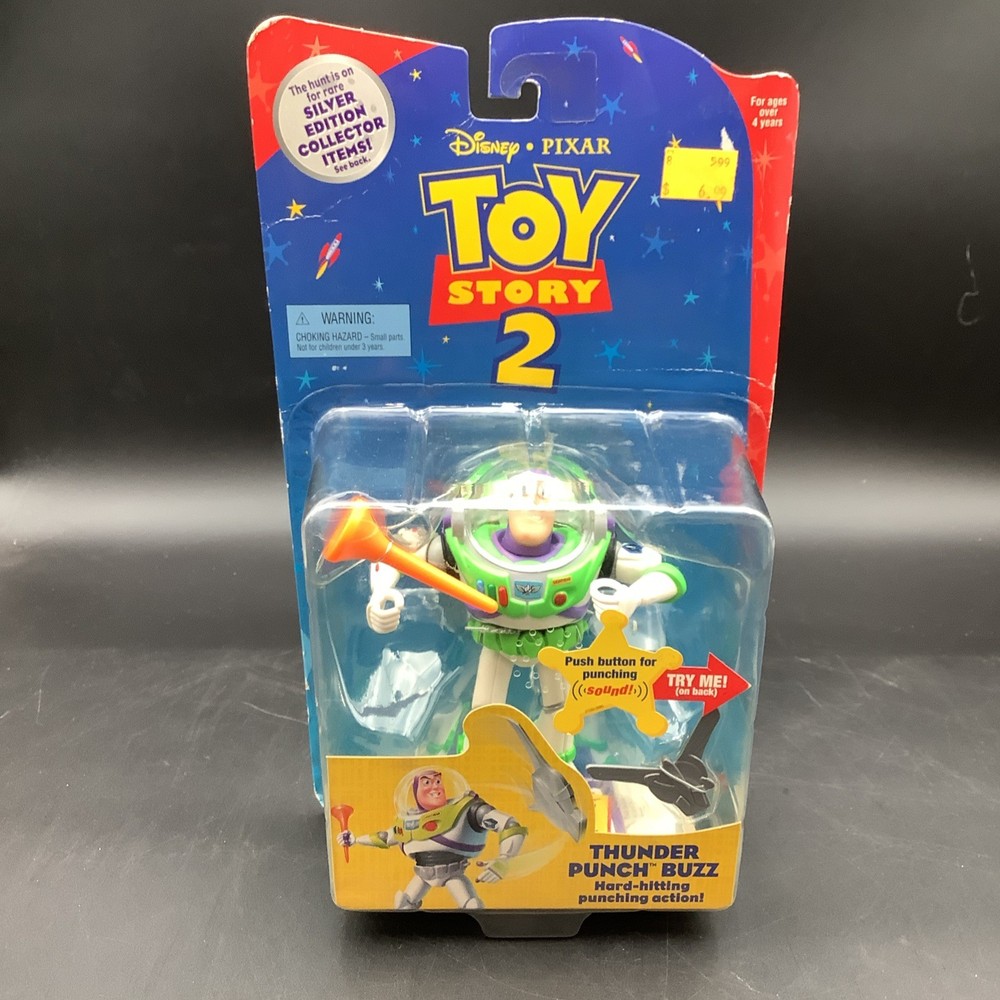 1999 Mattel Pixar Toy Story 2 Thunder Punch Buzz Action Figure NEW