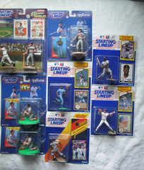 Lot of 8 Starting Lineup MLB Baseball Figures Bo Jackson Joe Carter Jim Abbott