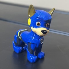 Chase action figure from the Paw Patrol: The Mighty Movie line by Spin Master
