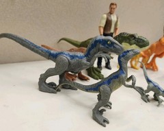 Jurassic World Minis Dinosaur Lot Of 8 Plus Owen Grady. T-rex Raptor Free Ship!