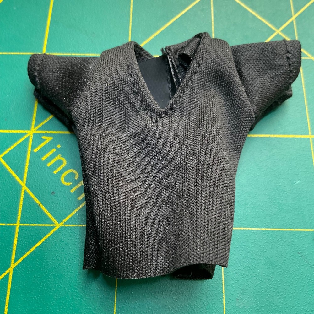 WWE AEW Custom Black Shirt Accessory Mattel Figure Clothes Fodder Prop Ultimate